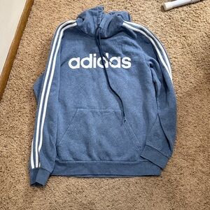 Adidas Blue Hoodie with White Interior